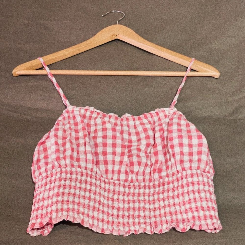 American Eagle Gingham Crop Top